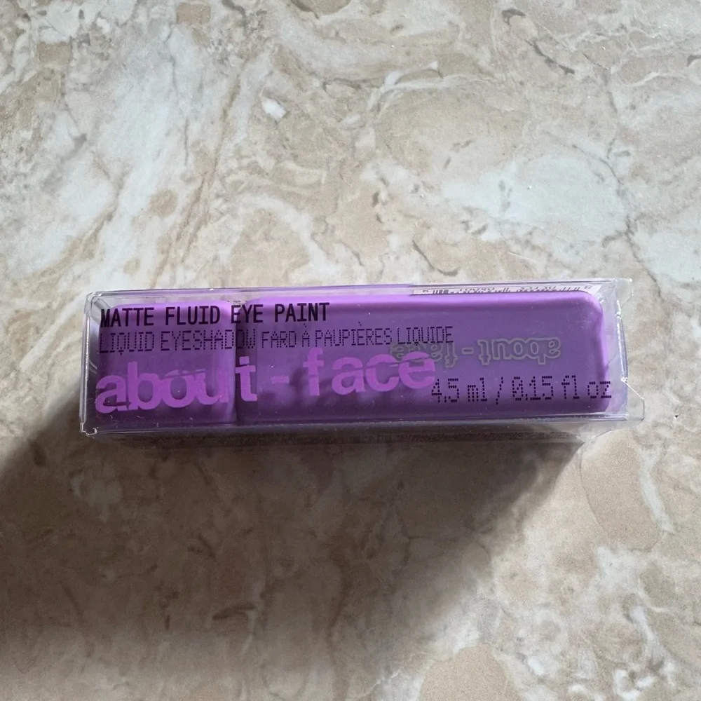about-face Matte Fluid Eye Paint Eyeshadow in New Karma - bright purple